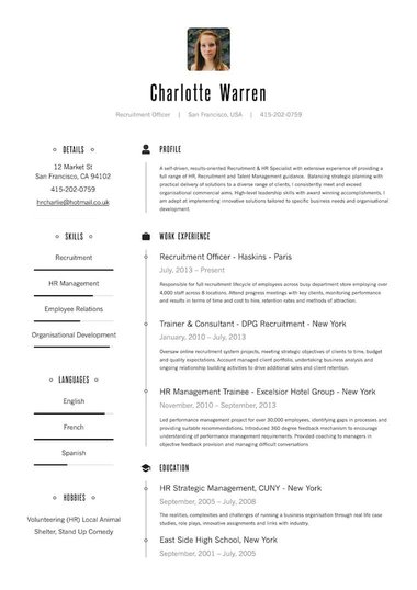 Word plantilla de currículum Corporativo